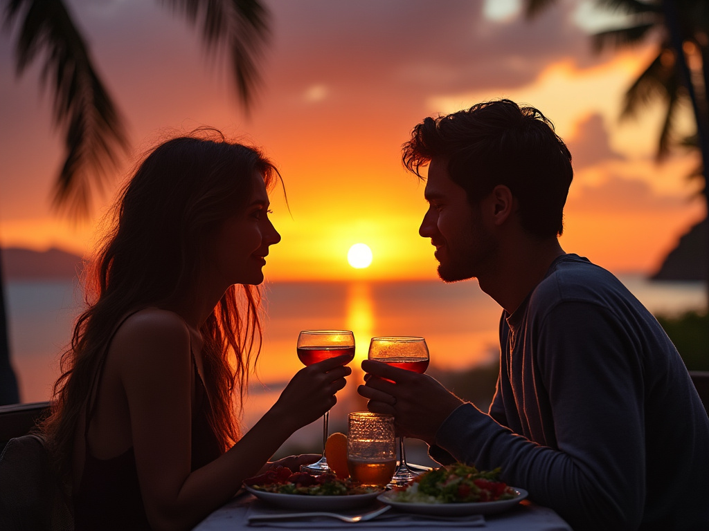 海辺の夕食を共にする二人 — 愛は出会うものではなく、育てる技術