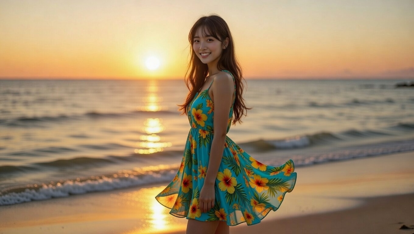 夕暮れの海辺の輝き — 若さは、燃やした分だけ光になる