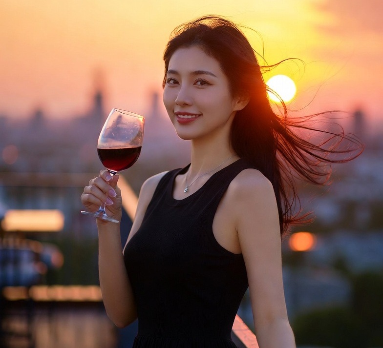 夜景を見下ろすルーフトップのグラス — きらめきは、生活の設計図にならない