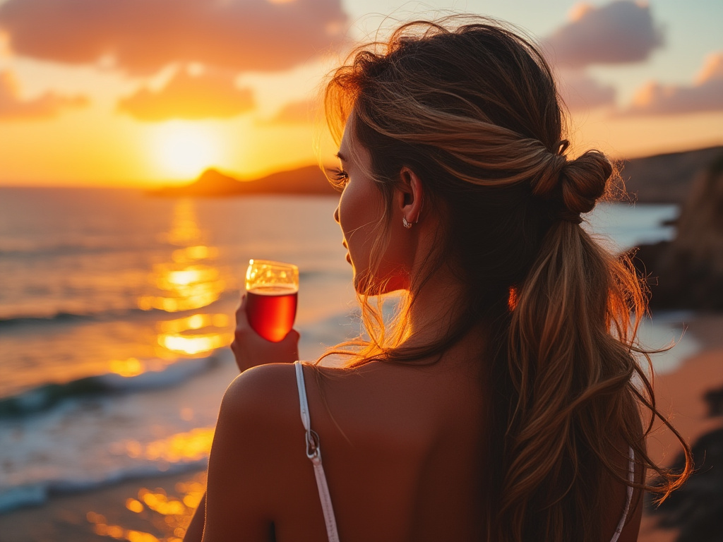 夕日の海辺でグラスを傾ける — 経験は、使った瞬間から配当を生み続ける