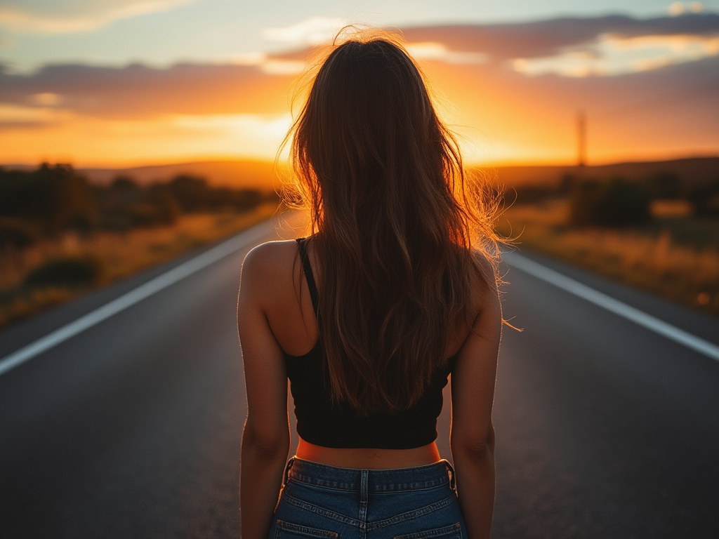 夕暮れの一本道 — 行き先が鮮明な人間だけが、迷わずに歩ける